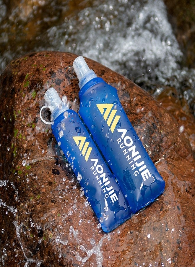 AONIJIE Soft Flasks, TPU Collapsible Foldable Water Bottles for Hydration Pack Running Cycling 2 Pack (500ml pack of 2) - Image 2