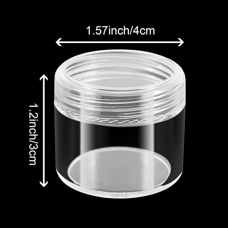 HOIGON Ni Zmir 96 Pieces 20g 20ml Clear Plastic Sample Containers, Leak-Proof Round Plastic Cosmetic Containers with Lids, Clear Plastic Pot Jars for Creams, Lotions, Makeup, Colored Acrylics - Image 2
