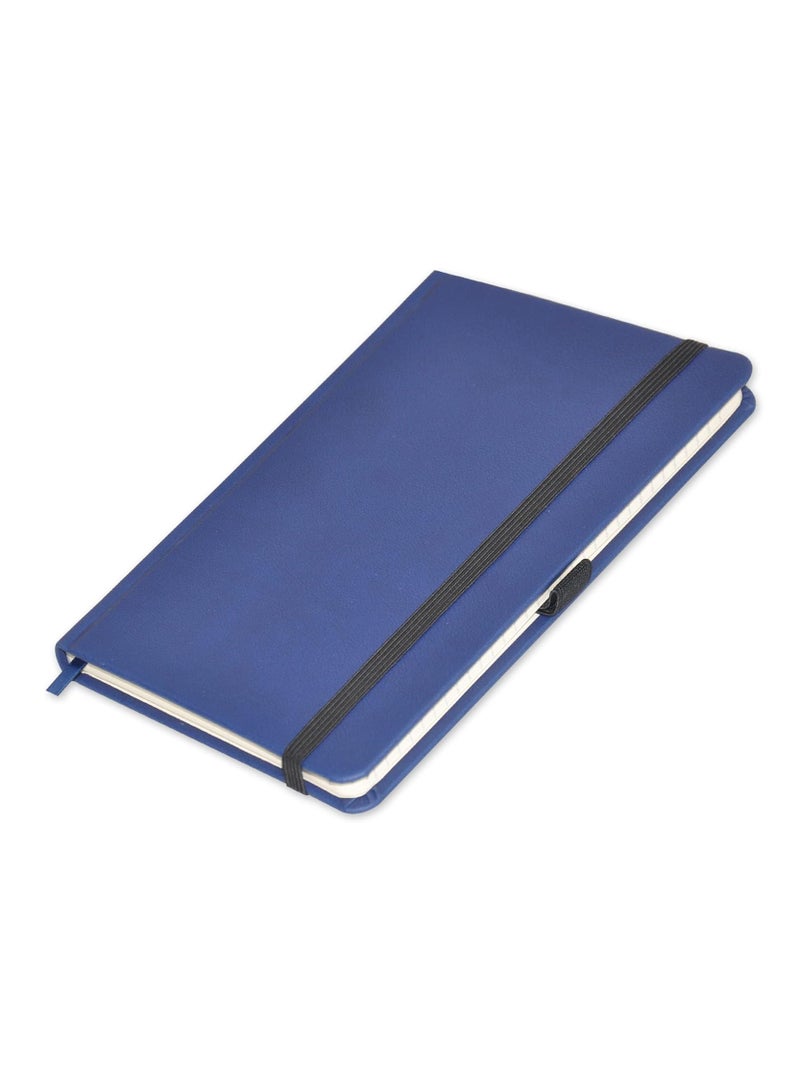 FIS Italian PU Cover Notebook, Size 13x21CM,,Single Line,96 Sheets,Ravenna,Blue -FSNBEX13X21RBL - Image 1