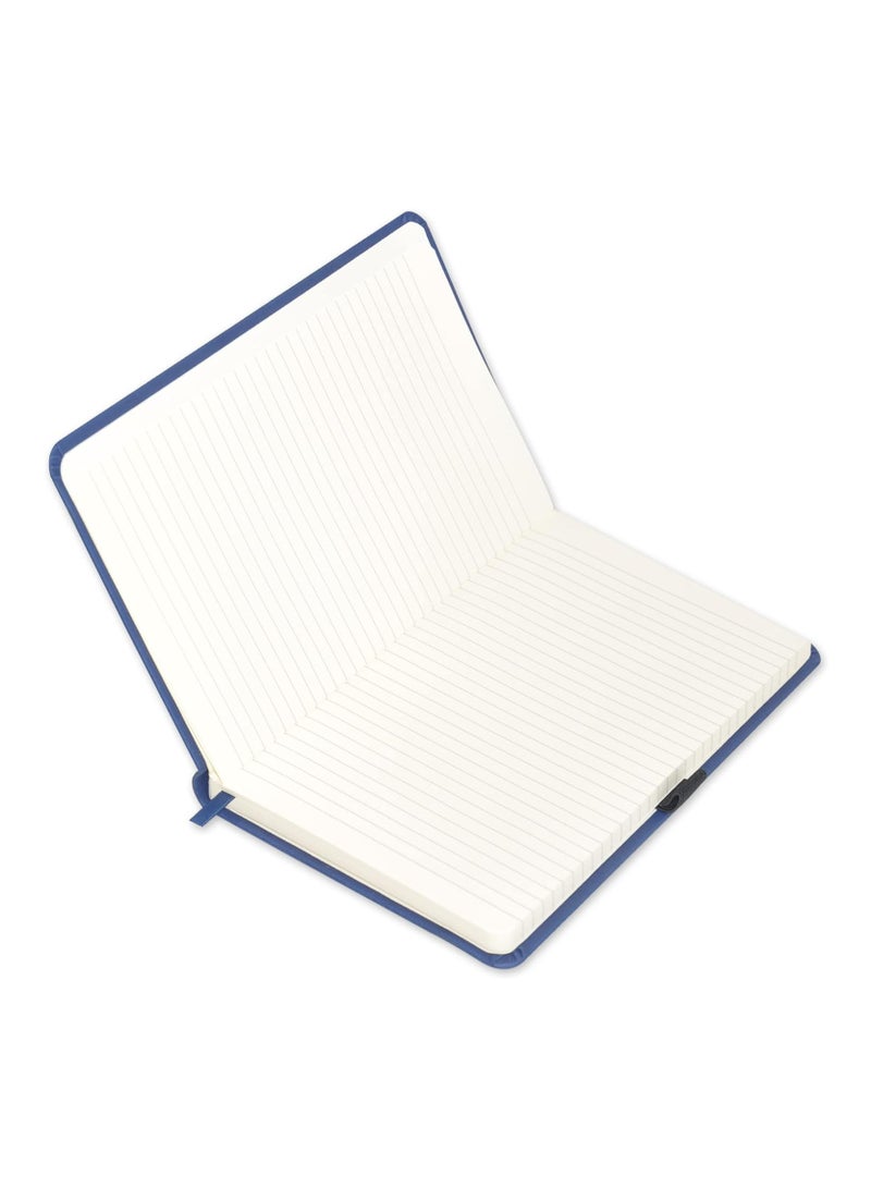 FIS Italian PU Cover Notebook, Size 13x21CM,,Single Line,96 Sheets,Ravenna,Blue -FSNBEX13X21RBL - Image 2