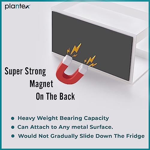 Plantex GI Steel Multi-Purpose Magnetic Shelf for Home/Fridge Organizer Spice Rack with Paper-Towel Holder/Kitchen Rack for Refrigerator (Big-Black) - Image 3