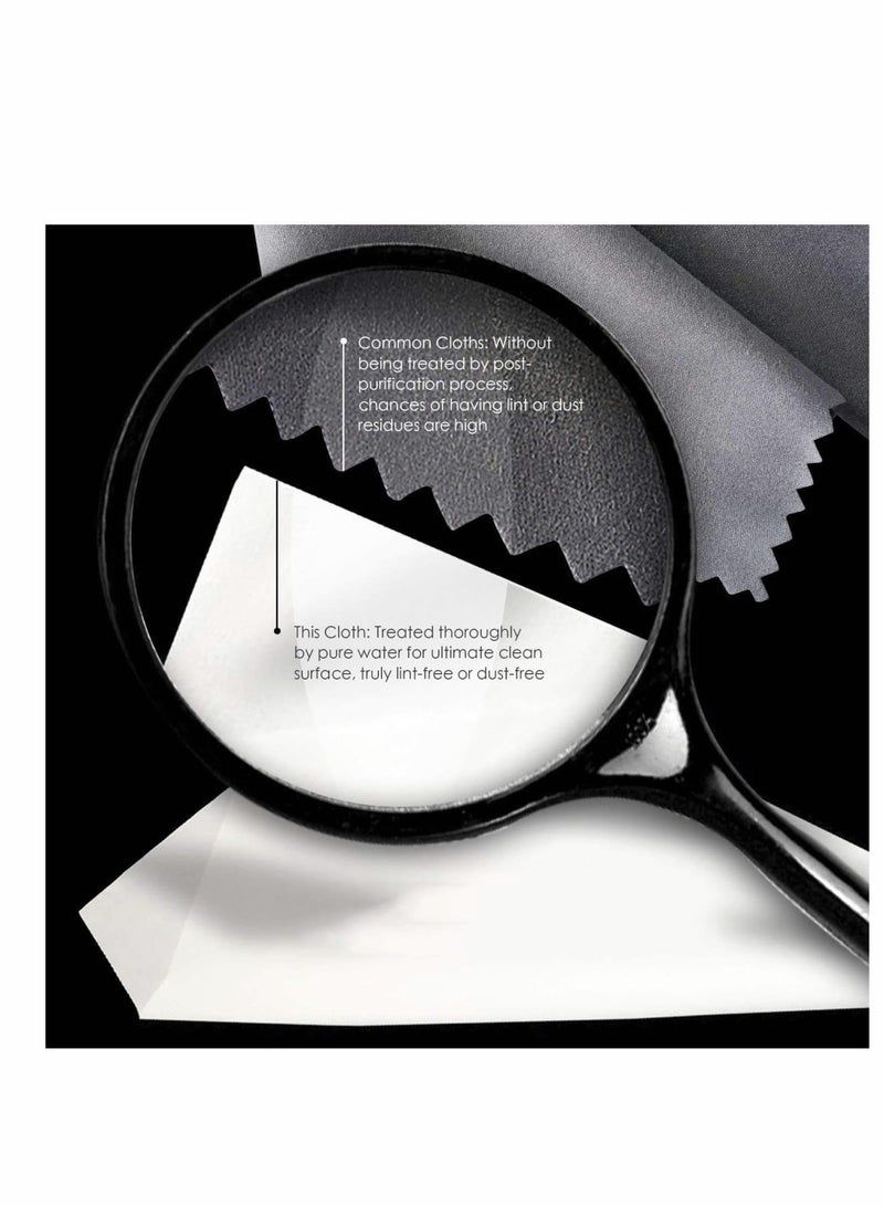 Suntown 20 Pack Gray Black Microfiber Cleaning Cloths - 15 x 18 cm Microfiber Glasses Cloth Great for Cleaning Eyeglasses, Cell Phones, Screens, Lenses, Glasses, Screens and All Delicate Surface - Image 5