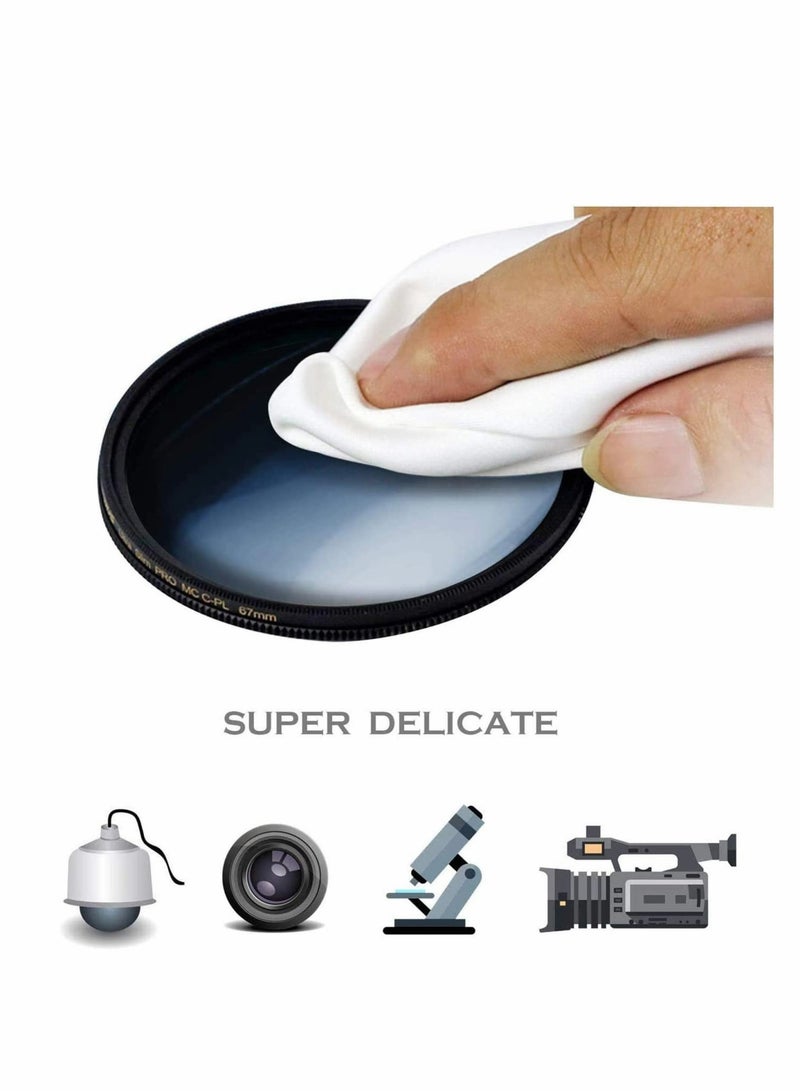 Suntown 20 Pack Gray Black Microfiber Cleaning Cloths - 15 x 18 cm Microfiber Glasses Cloth Great for Cleaning Eyeglasses, Cell Phones, Screens, Lenses, Glasses, Screens and All Delicate Surface - Image 3