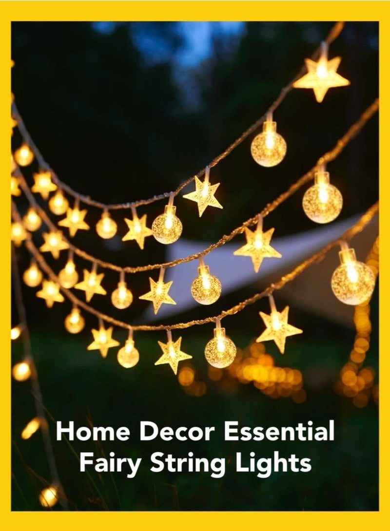 3M LED Fairy Lights, Outdoor String Lights for Decoration, Living Room Decoration Battery Operated, Decorative Lights for Christmas Home Decor Ramadan Decorations Balcony Decor Camping Party Garden Patio - Image 1