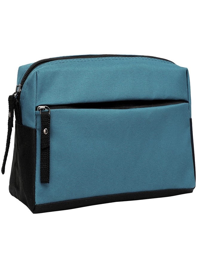 BuyAgain Toiletry Bag, Toiletry Travel Bathroom Bag Waterproof Cosmetic Make up Pouch Dopp Kit For Men or Women, Silver Blue - Image 1