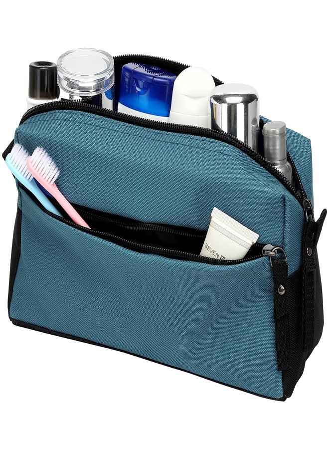 BuyAgain Toiletry Bag, Toiletry Travel Bathroom Bag Waterproof Cosmetic Make up Pouch Dopp Kit For Men or Women, Silver Blue - Image 2