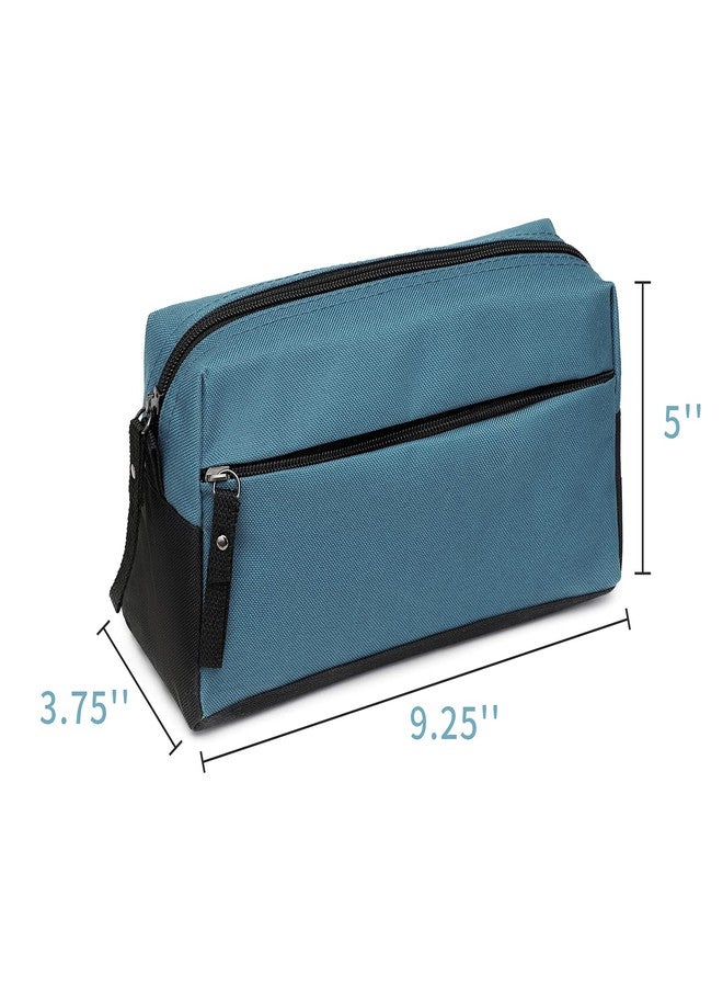 BuyAgain Toiletry Bag, Toiletry Travel Bathroom Bag Waterproof Cosmetic Make up Pouch Dopp Kit For Men or Women, Silver Blue - Image 3