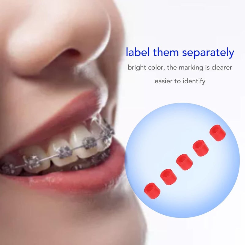 klarako Dental Color Code Rings, 100Pcs Dental Code Rings Autoclavable Strong Toughness Band for Distinguish Dental Instruments - Image 2