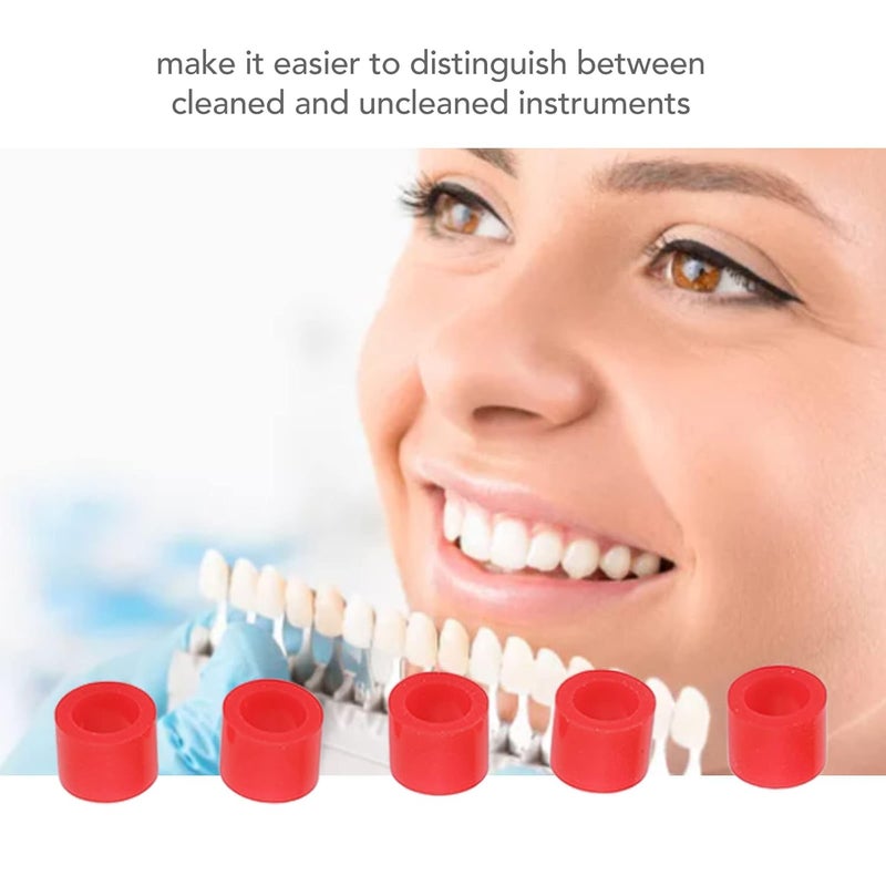 klarako Dental Color Code Rings, 100Pcs Dental Code Rings Autoclavable Strong Toughness Band for Distinguish Dental Instruments - Image 3