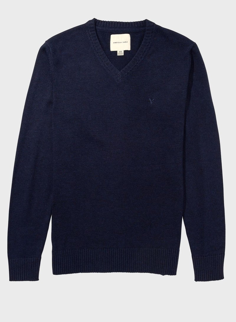 American Eagle - Essential V-Neck Sweater - Image 1