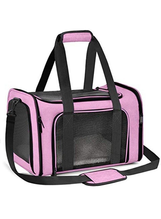 Soft-sided cat and dog carrier with fleece pillow for cats and small dogs, comfortable portable travel carrier for pets, safe for car seats - Image 4