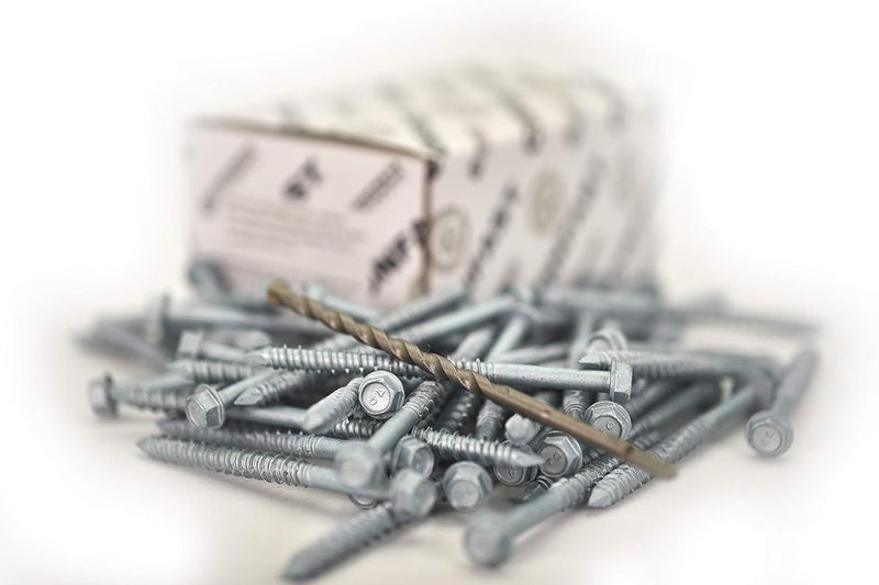 CONFAST 1/4" x 3-1/4" Concrete Screws 410 Stainless Steel Hex with Concrete Drill Bit for Anchoring to Masonry, Block or Brick (50 per Box) - Image 4