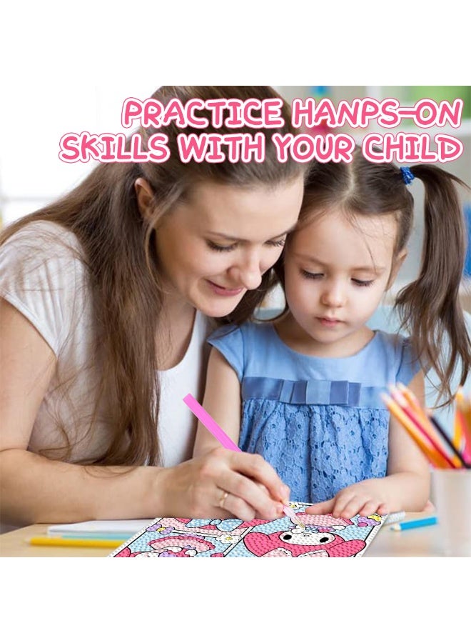 HANNEA® 5D Diamond Painting Kit for Kids, 7 X 7 Inch DIY Diamond Art Set with Wooden Frame, Cute Diamond Painting Craft Supplies DIY Full Dril Arts for Boys Girls Beginners, Desk Decoration - Image 5