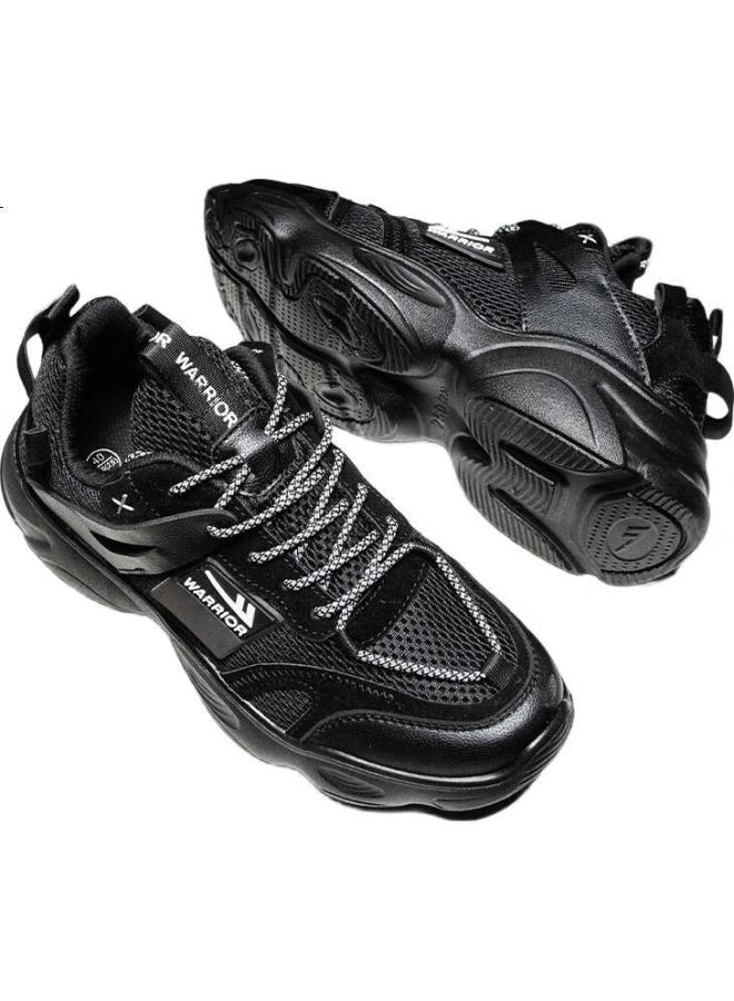 Pull Back Huili Men'S Shoes, Spring And Summer Breathable Mesh Casual Shoes, Versatile Fashionable Soft-Soled Sneakers For Men, 0421 Black, Size 41 - Image 2