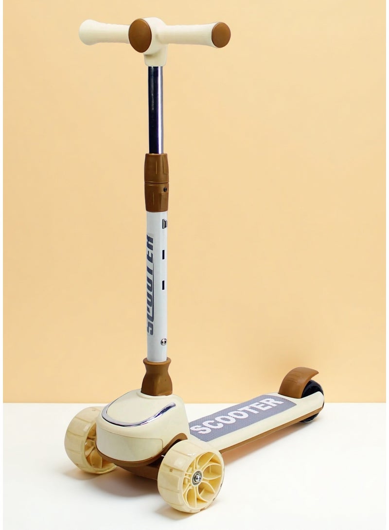 إيزي فيتشور سكوتر ركل قابل للطي من إيزي فيوتشر للأطفال من سن 3 إلى 8 سنوات: مقبض قابل لتعديل الارتفاع، عجلات LED، فرامل خلفية وميزات موسيقية ممتعة - Image 1