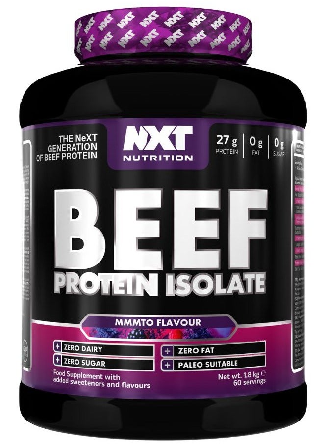 NXT Nutrition - Beef Protein Isolate Zero Dairy Mmmto Flavour 60 Servings 1800g - Image 1