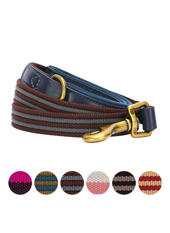 Blueberry Pet Polyester Fabric Webbing and Soft Genuine Leather Dog Leash with Soft & Comfortable Handle, 4 ft x 1", Noir Grey and Burgundy, Leashes for Dogs - pzsku/ZB2828477A74DD7A77612Z/45/_/1737032163/91a2913a-c975-447f-b666-afe7aa3f622e