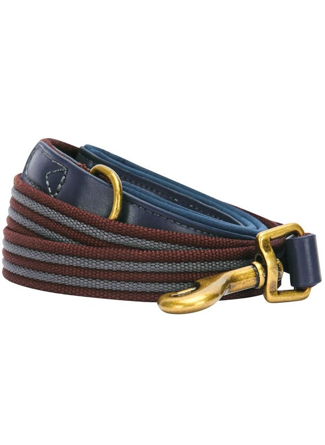 Blueberry Pet Polyester Fabric Webbing and Soft Genuine Leather Dog Leash with Soft & Comfortable Handle, 4 ft x 1", Noir Grey and Burgundy, Leashes for Dogs - pzsku/ZB2828477A74DD7A77612Z/45/_/1737032196/822b703e-43c0-424e-90bc-439f12c9e18f