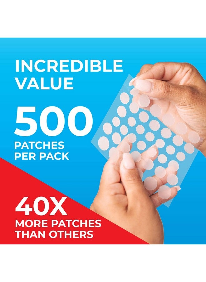 KEYCONCEPTS PatchRx Pimple Patches for Face (500 Patches), Hydrocolloid Acne Patches with Tea Tree Oil, Pimple Patch Pimple Stickers - Hydrocolloid Patch Acne Dots - Acne Pimple Patches For Face - Zit Patches - Image 3