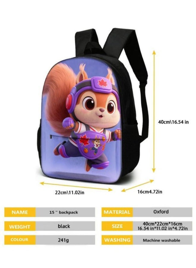 Bright Li Fire Unlock the new fashion of childish fun! Three-piece set of bags, cartoon elements for children and teenagers (students, children, friends' outings, mountain climbing, schooling, etc. can be used) - 5 - Image 5