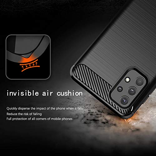 Osophter for Galaxy A32 4G Case,Samsung A32 4G Case with Screen Protector Shock-Absorption Flexible TPU Rubber Protective Cell Phone Cover for Samsung Galaxy A32 4G 6.4"(Black) - Image 5