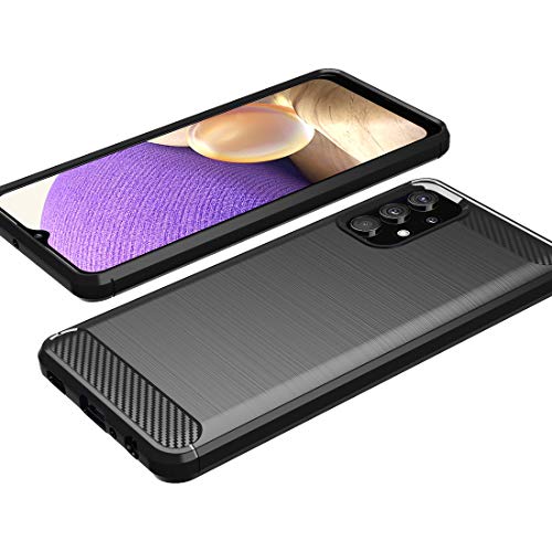 Osophter for Galaxy A32 4G Case,Samsung A32 4G Case with Screen Protector Shock-Absorption Flexible TPU Rubber Protective Cell Phone Cover for Samsung Galaxy A32 4G 6.4"(Black) - Image 4