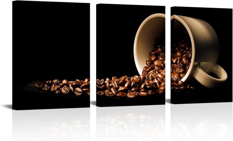 Kalormore Coffee Bean Cup Canvas Art - Image 1