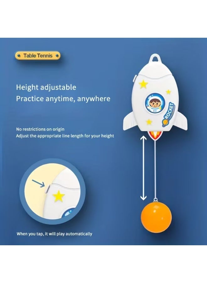 Goolsky 2pcs Youngsters's Parent-Youngsters Toys Birthday Gift Space Hanging Table Tennis Racket Exercise Training Eyes Indoor Trainer 3 Years Old+ - Image 3