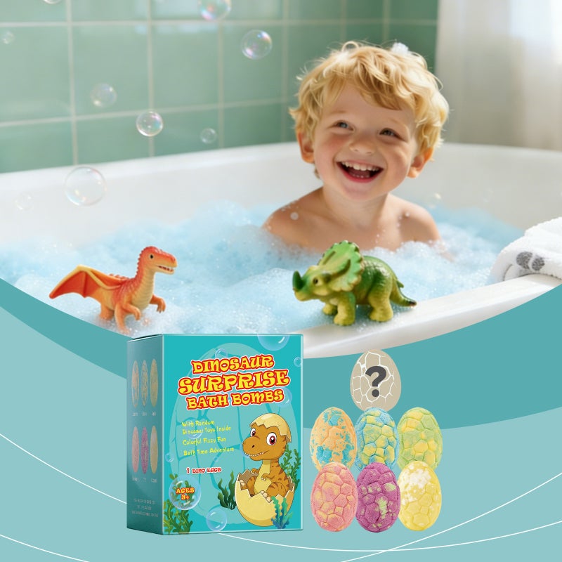Dinosaur Bubble Bath Ball Blind Box - Gentle Cleansing, Soft & Smooth Skin for Kids - Image 1