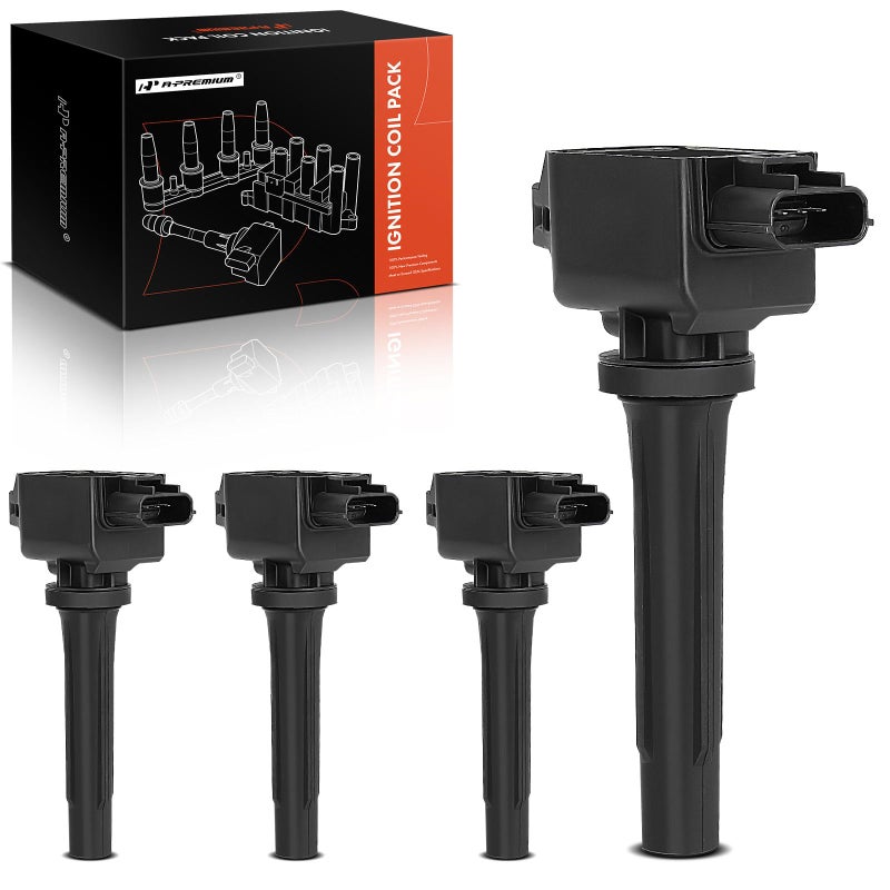 A-Premium APremium Ignition Coil Pack Compatible with Mazda 3 6 CX3 CX5 CX9 MX5 Miata 20122023 L4 20L 25L 4PC Set
