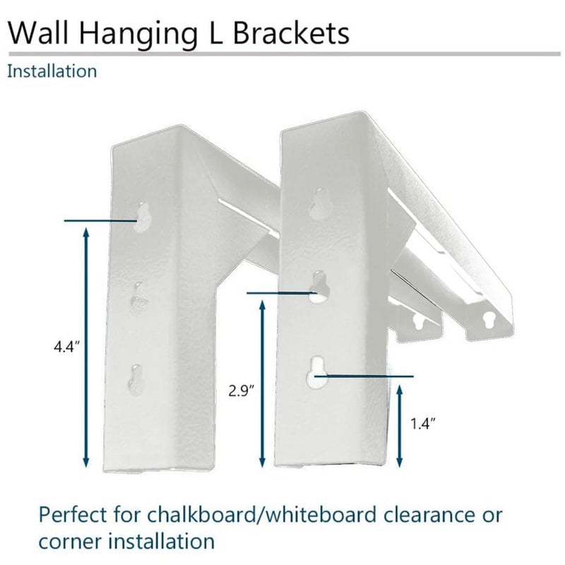 MOIZ حامل شاشة بروجكتور عالمي مع تركيبات/حامل، قابل للتعديل 6 بوصات، تركيبات/خطاف، سعة وزن 25 كجم، أبيض - Image 4