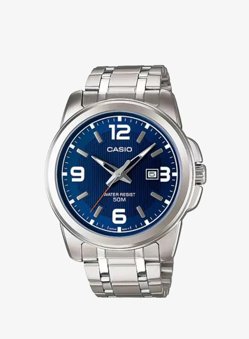 Casio Men's Analog Display Watch With Silver Stainless Steel Strap - MTP-1314D-2A