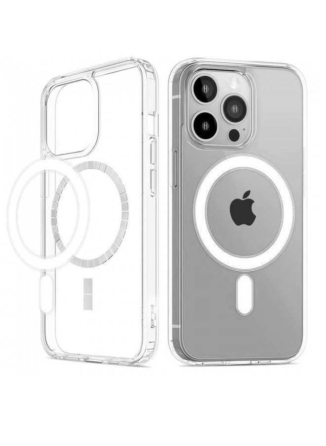موكوم غطاء iPhone 15 Pro MagSafe Clear Case - الحافظة الشفافة المغناطيسية MagSafe لحماية الجهاز من الصدمات والعوامل الخارجية