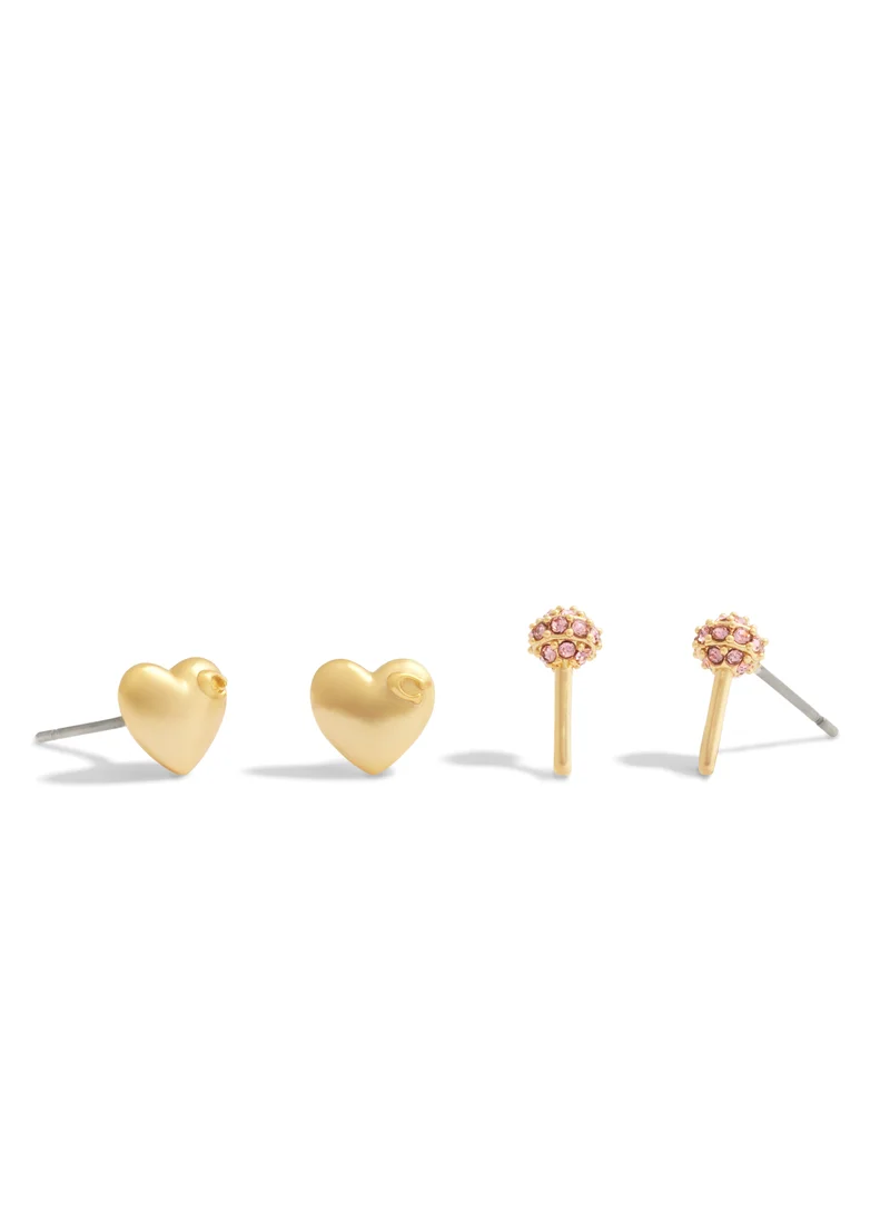 COACH Signature Heart Lollipop Stud Earring SE