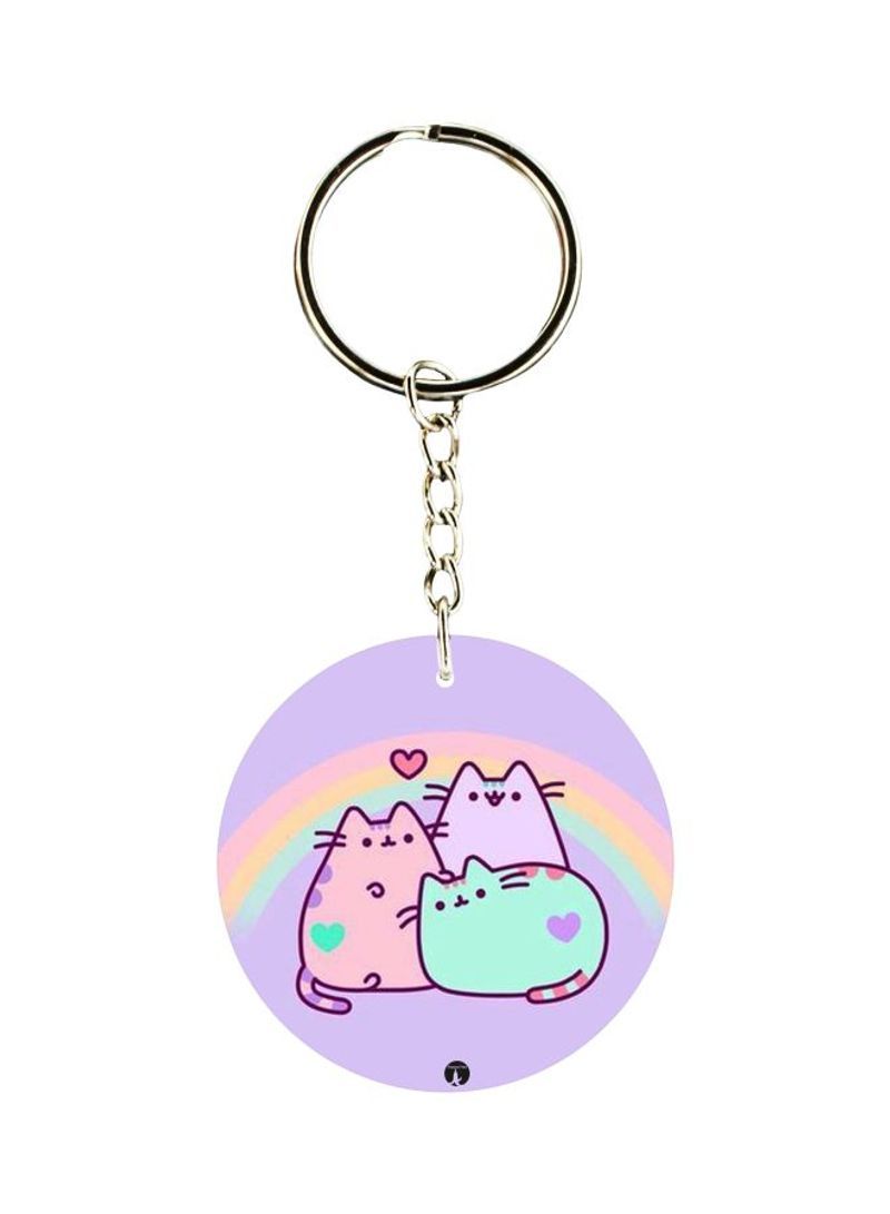 Cat Printed Keychain
