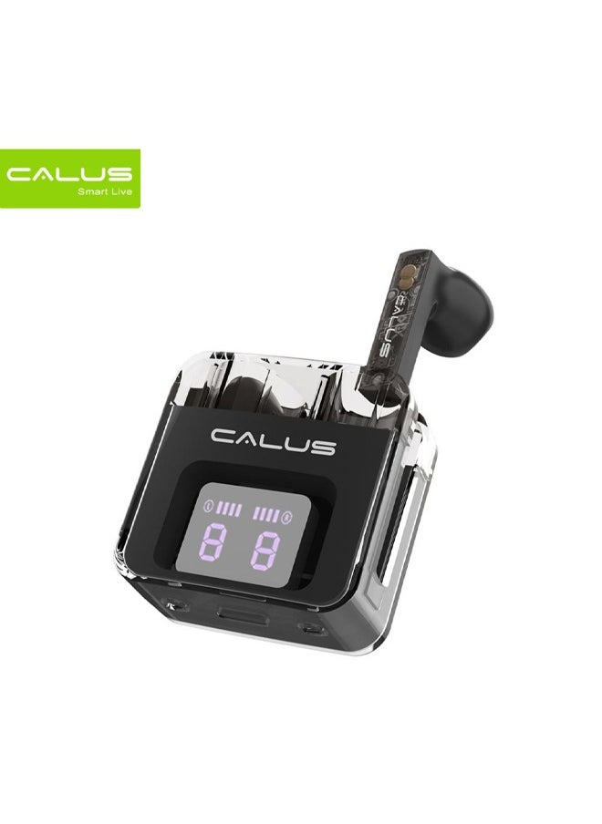 CALUS - BT33 Wireless in-Ear Bluetooth Airpods with Charging Case Built-in Microphone HiFi Pro Sound Quality Enhanced Noise Cancellation Extra Long Working Time Waterproof Headset Black - Image 1