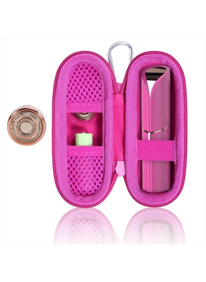 Co2Crea Hard Case and Replacement Head Compatible with Finishing Touch Flawless Facial Hair Remover Electric Face Razor for Women (Pink Crystal Case + Replacement Head) - Image 1