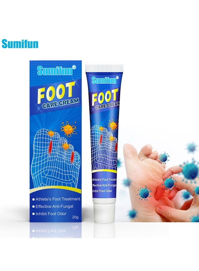 Sumifun Dual Action Athletes' Foot Cream, Athlete's Foot Odor Foot Cream, Antifungal Cream, Antibacterial Cream For Athletes' Foot, Sterilization Treatment Anti-Infection Foot Care Repair 20G - Image 3