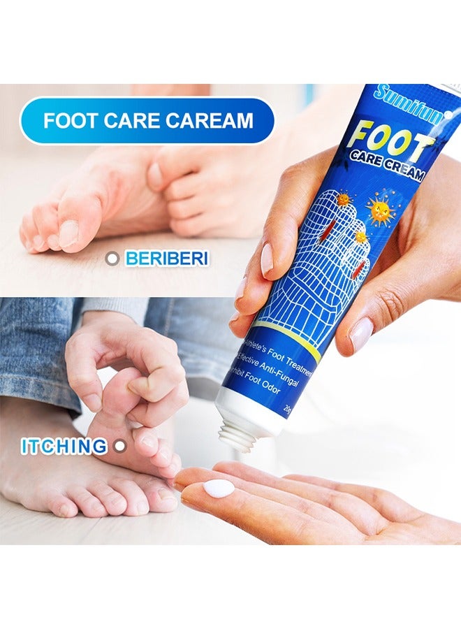 Sumifun Dual Action Athletes' Foot Cream, Athlete's Foot Odor Foot Cream, Antifungal Cream, Antibacterial Cream For Athletes' Foot, Sterilization Treatment Anti-Infection Foot Care Repair 20G - Image 4