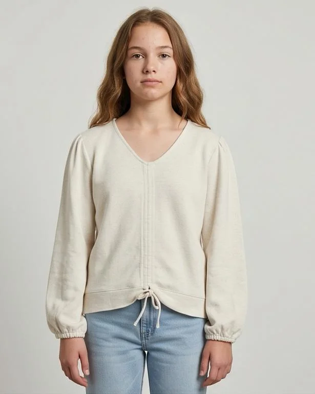Redtag Senior Girls Beige Solid Shirt