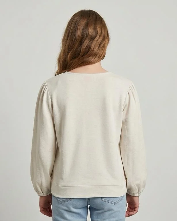 Redtag Senior Girls Beige Solid Shirt