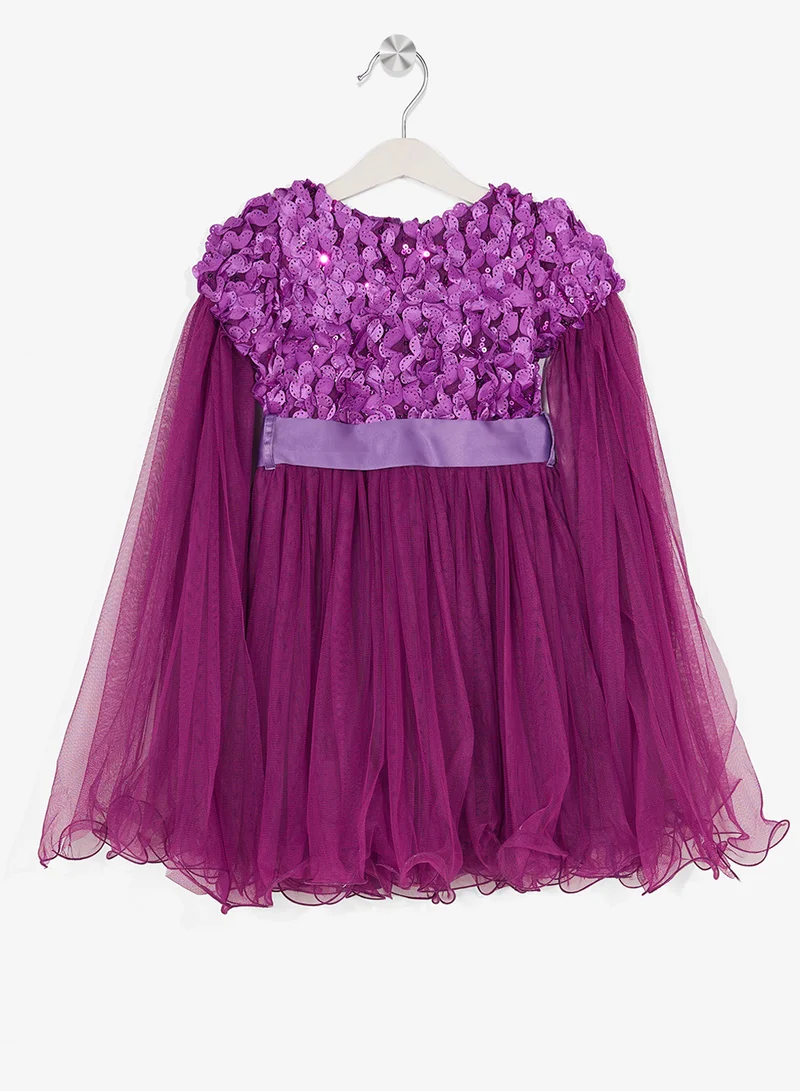 Little Golden Apple Little Floral Tulle Dress