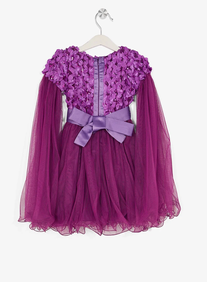 Little Golden Apple Little Floral Tulle Dress