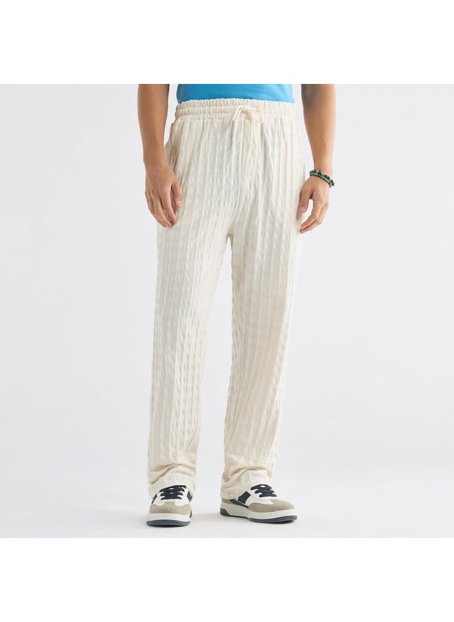 FAV Textured Pants with Drawstring Closure and Pockets  - Image 1