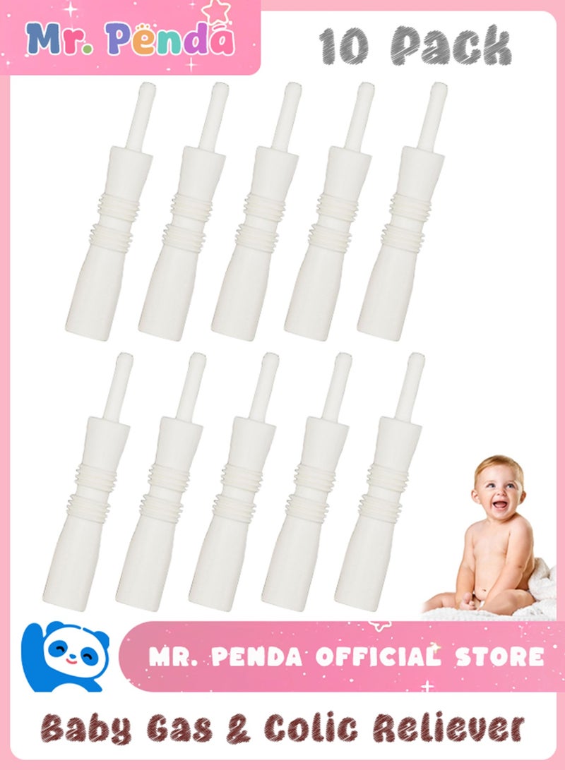 Mr. Penda 10 Pack Baby Windi the Gaspasser for Instant Natural Gas + Colic Relief (White)  - Image 1
