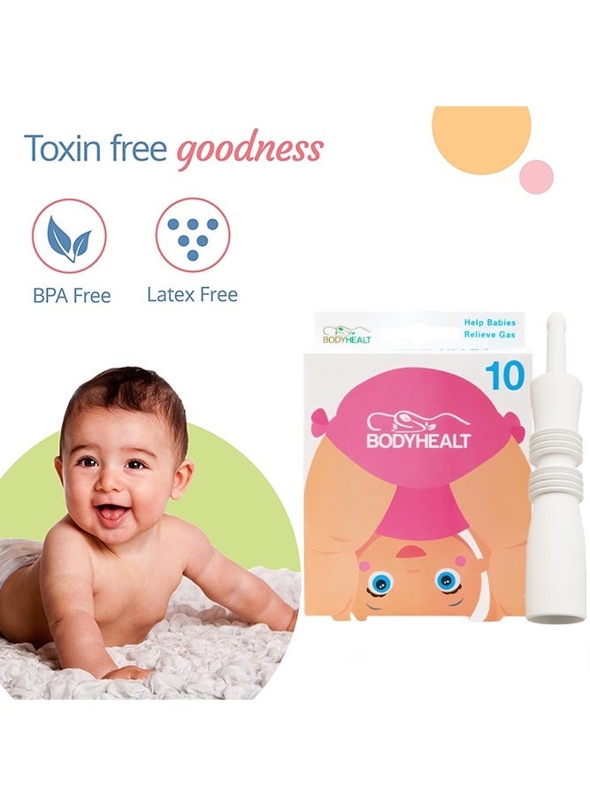 Mr. Penda 10 Pack Baby Windi the Gaspasser for Instant Natural Gas + Colic Relief (White)  - Image 2