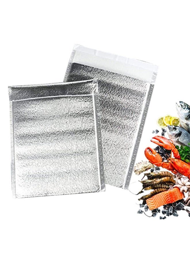 Peachjoy Reusable Insulation Bags - Thermal Box Liner, Metalized Lunch Food Shopping Shipping Bag, Waterproof Lining Package (20 Pack, 8 In x 10 In)  - Image 1