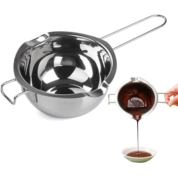 rayihni Stainless Steel Double Pot Kitchen Melting Pot Baking Tools 304 Chocolate Double Boiler For Melting Chocolate Butter Cheese Caramel And Candy 600Ml20Oz - Image 1