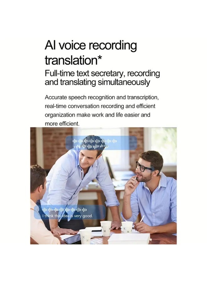 L801 AI Smart Glasses Music Playback Voice Call Translation Eyeglasses - Image 3