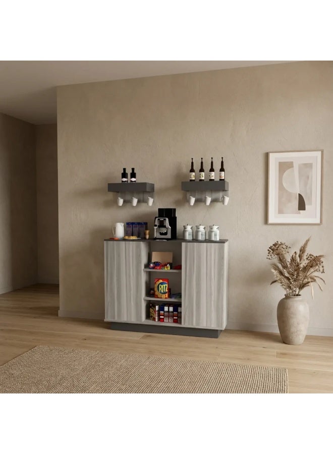 Stylish Home White and Grey TV, Coffee Table, and Coffee Corner Set - SH36 - Image 5